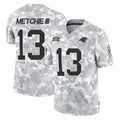 C.Panthers #13 John Metchie III Player Arctic Camo Salute to Service Limited Game CAdoa Stitched Jerseys