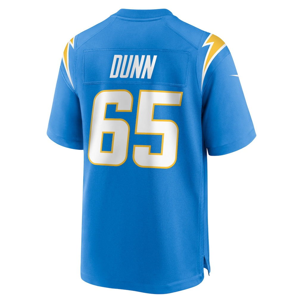 CAdoa LA.Chargers #65 Michael Dunn Powder Blue Team Game Jersey