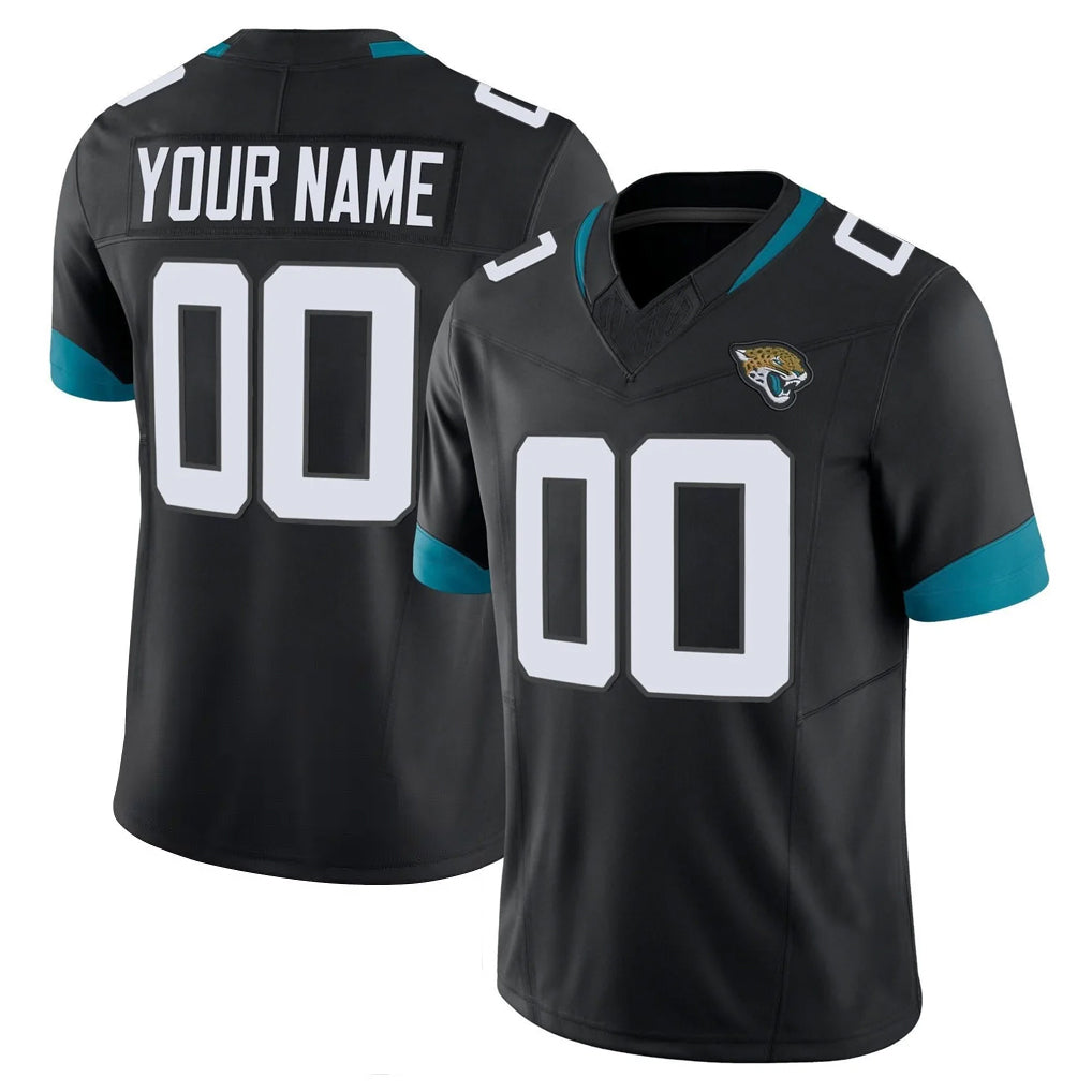 Custom J.Jaguars Black Vapor F.U.S.E. Limited Home Game Any Name & Numbers CAdoa Stitched Jerseys