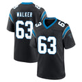 C.Panthers #63 Rasheed Walker Player Black Vapor Untouchable Limited Game CAdoa Stitched Jerseys