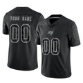 Custom TB.Buccaneers Black Reflective Limited Home Game Any Name & Numbers CAdoa Stitched Jerseys