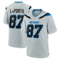 D.Lions #87 Sam LaPorta Silver 2026 Rivalries Collection Home Game CAdoa Stitched Jerseys