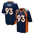 D.Broncos #93 D.J. Jones Player Navy Game CAdoa Stitched Jerseys