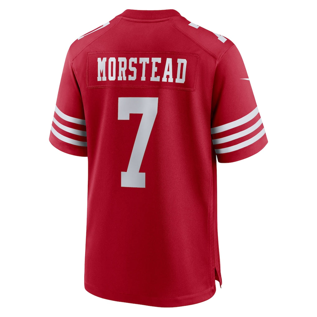 CAdoa SF.49ers #7 Thomas Morstead Scarlet Team Game Jersey