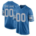 Custom D.Lions Blue Vapor Untouchable Throwback Game Any Name & Numbers CAdoa Stitched Jerseys
