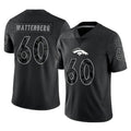 D.Broncos #60 Luke Wattenberg Player Black Reflective Limited CAdoa Stitched Jerseys