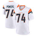 D.Broncos #74 Ben Powers Player White Home Game CAdoa Stitched Jerseys