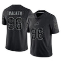 B.Bills #96 Deone Walker Player Black RFLCTV Limited CAdoa Stitched Jerseys