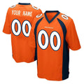 Custom D.Broncos Orange Color Home Game Any Name & Numbers CAdoa Stitched Jerseys