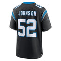 CAdoa C.Panthers #52 DJ Johnson Black Game Jersey
