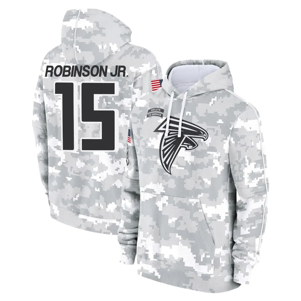 A.Falcons #15 Brian Robinson Player Camo Arctic Salute to Service Hoodies Limited CAdoa Stitched Jerseys