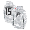 A.Falcons #15 Brian Robinson Player Camo Arctic Salute to Service Hoodies Limited CAdoa Stitched Jerseys