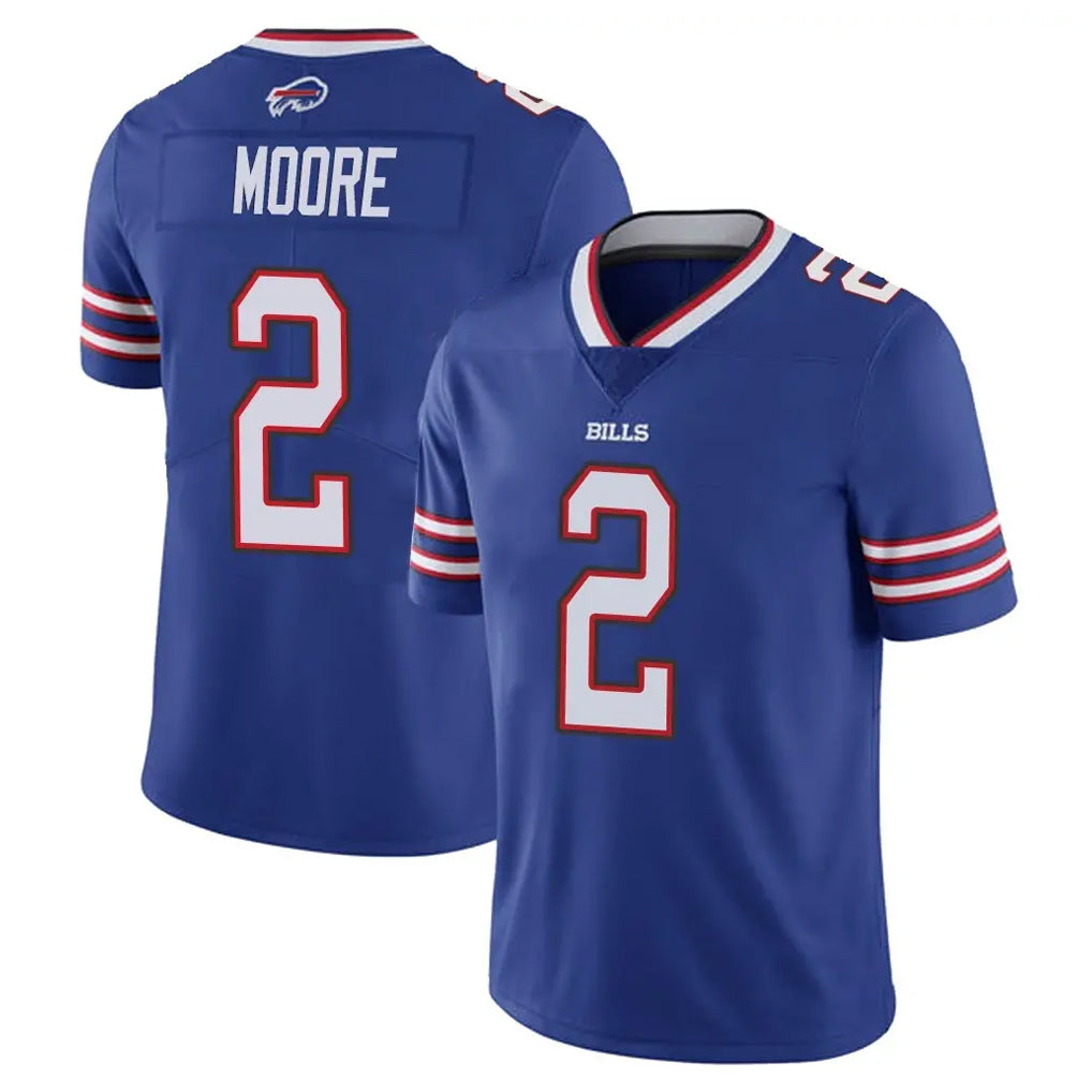 B.Bills #2 DJ Moore Player Royal Vapor Untouchable Limited CAdoa Stitched Jerseys
