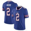 B.Bills #2 DJ Moore Player Royal Vapor Untouchable Limited CAdoa Stitched Jerseys