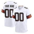 Custom C.Browns White Home Game Any Name & Numbers CAdoa Stitched Jerseys