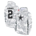 D.Cowboys #2 Cobie Durant Player Arctic Camo Salute to Service Hoodies Limited Game CAdoa Stitched Jerseys