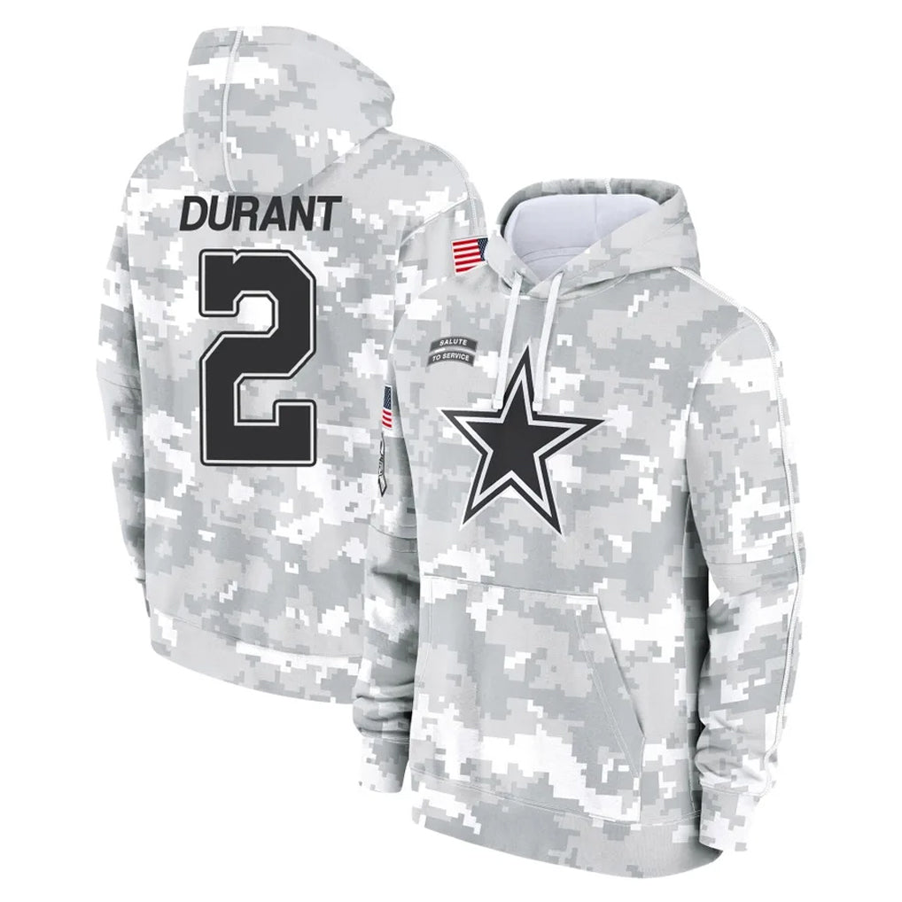D.Cowboys #2 Cobie Durant Player Arctic Camo Salute to Service Hoodies Limited Game CAdoa Stitched Jerseys