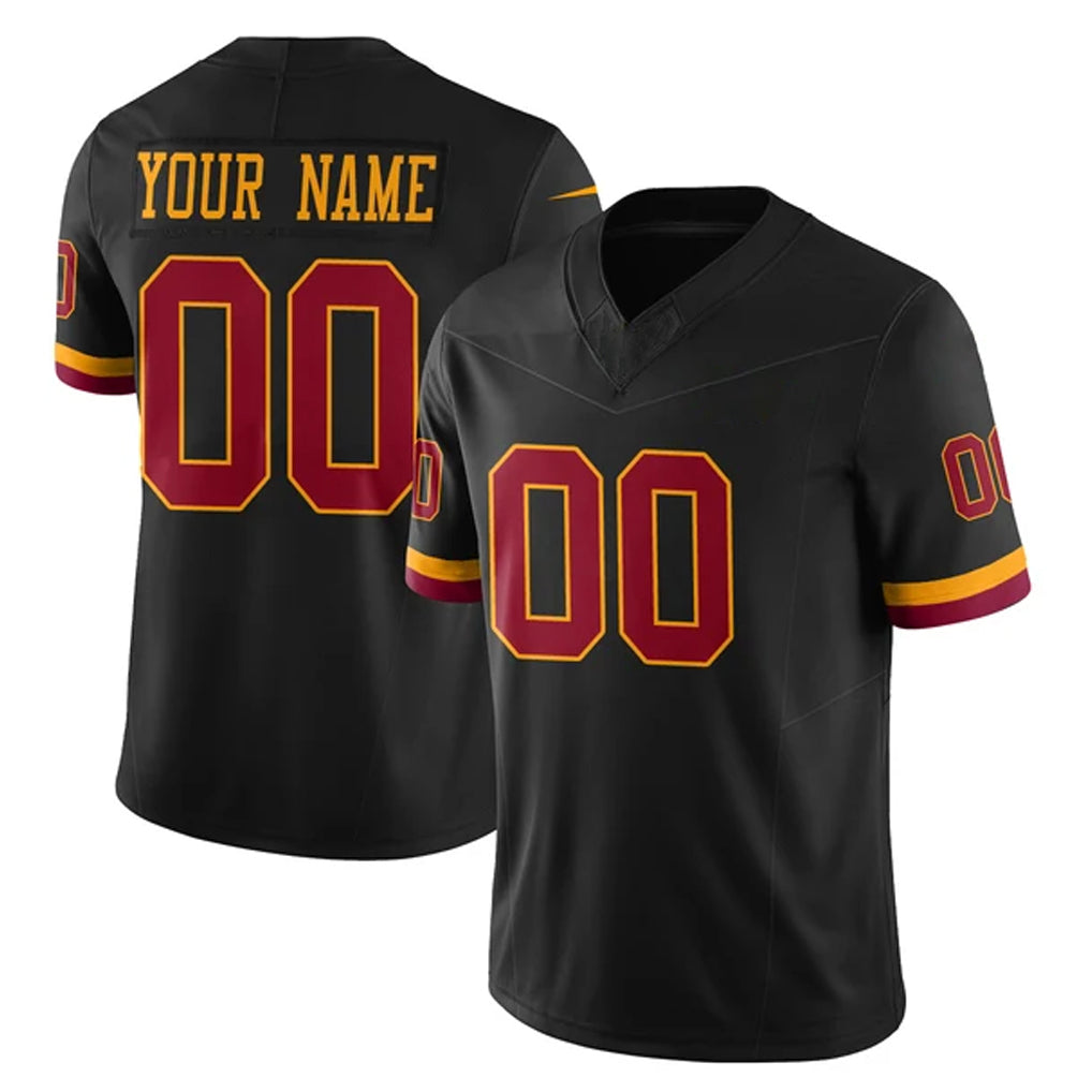 Custom W.Commanders Black Limited Vapor Home Game Any Name & Numbers CAdoa Stitched Jerseys