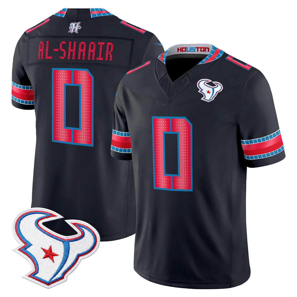 H.Texans #0 Azeez Al-Shaair Player Navy 2026 Rivalries Vapor Limited Home Game CAdoa Stitched jerseys