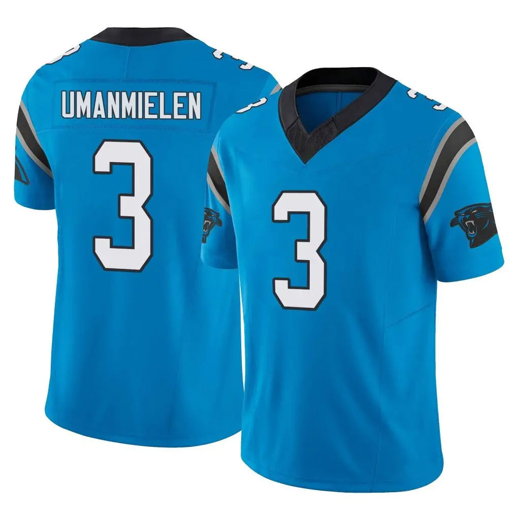 C.Panthers #3 Princely Umanmielen Player Blue Vapor F.U.S.E. Limited Home Game CAdoa Stitched Jerseys