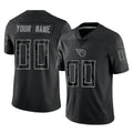 Custom T.Titans Black Limited Reflective Home Game Any Name & Numbers CAdoa Stitched Jerseys