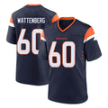 D.Broncos #60 Luke Wattenberg Player Navy Home Game CAdoa Stitched Jerseys