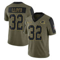 GB.Packers #32 MarShawn Lloyd Player Olive Salute To Service Limited Game CAdoa Stitched Jerseys
