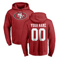 Custom SF.49ers Red LOGO Pullover Hoodies Home Game Any Name & Numbers CAdoa Stitched Jerseys