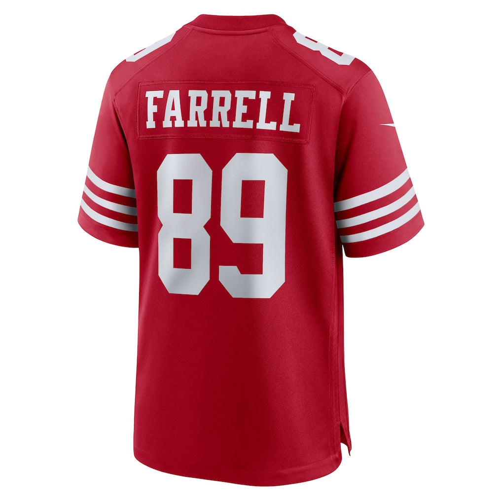 CAdoa SF.49ers #89 Luke Farrell Scarlet Team Game Jersey