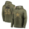 D.Cowboys #56 Cooper Beebe Player Olive Salute to Service Pullover Hoodies Home Game CAdoa Stitched Jerseys
