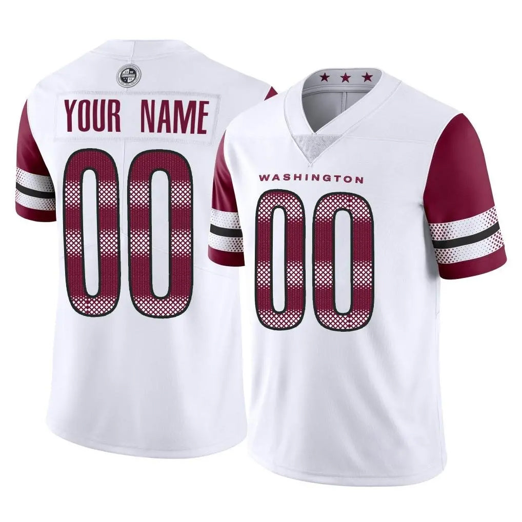Custom W.Commanders White Limited Vapor Home Game Any Name & Numbers CAdoa Stitched Jerseys