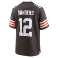 CAdoa C.Browns #12 Shedeur Sanders Brown 2025 NFL Draft Game Jersey
