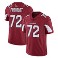 A.Cardinals #72 Hjalte Froholdt Player Cardinal Vapor Limited Home Game  CAdoa Stitched Jerseys