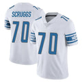 D.Lions #70 Juice Scruggs Player White Limited Vapor Untouchable Home Game CAdoa Stitched Jerseys