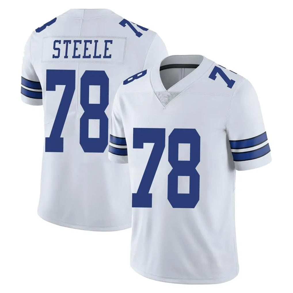 D.Cowboys #78 Terence Steele Player White Vapor Untouchable Limited Home Game CAdoa Stitched Jerseys