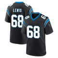 C.Panthers #68 Damien Lewis Player Black Limited Home Game CAdoa Stitched Jerseys