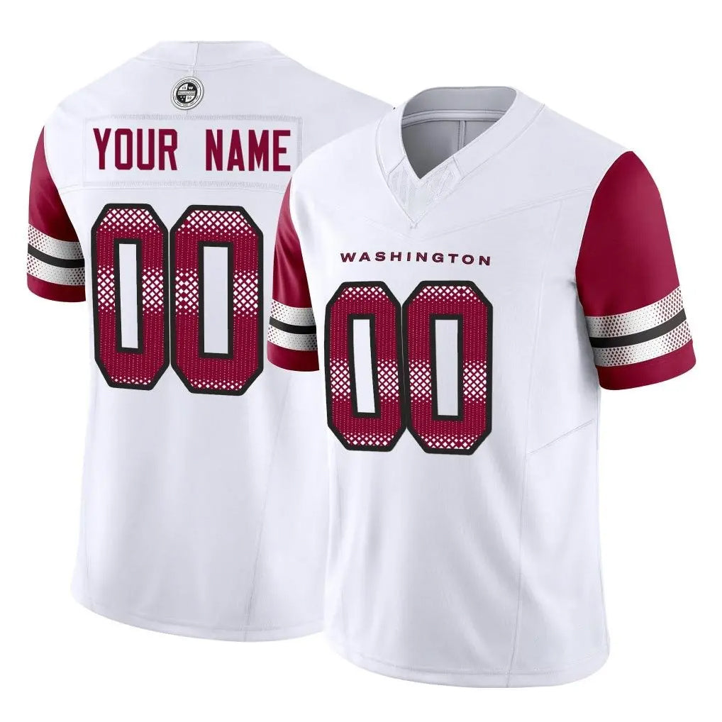 Custom W.Commanders White Vapor F.U.S.E. Limited Home Game Any Name & Numbers CAdoa Stitched Jerseys