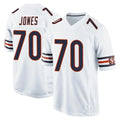 C.Bears #70 Braxton Jones Player White Home Game CAdoa Stitched Jerseys