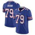 B.Bills #79 Spencer Brown Player Royal Vapor Untouchable Limited CAdoa Stitched Jerseys