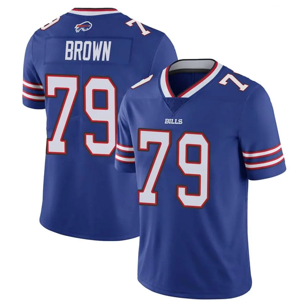 B.Bills #79 Spencer Brown Player Royal Vapor Untouchable Limited CAdoa Stitched Jerseys