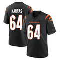 C.Bengals #64 Ted Karras Player Black Home Game CAdoa Stitched Jerseys