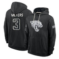 J.Jaguars #3 Jakobi Meyers Player 2026 Black Logo Pullover Hoodies Limited Game CAdoa Stitched Jerseys