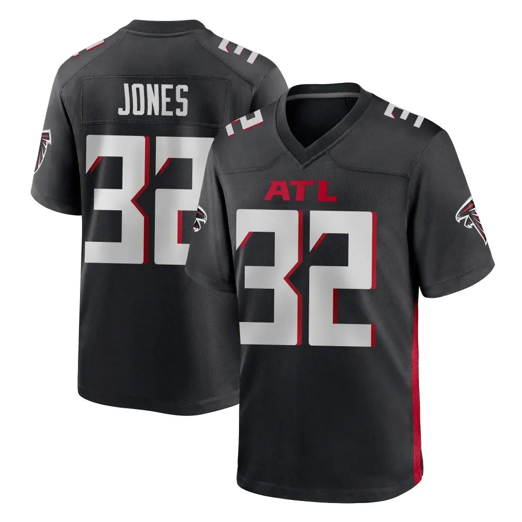 A.Falcons #32 Cash Jones Player Black Home Game CAdoa Stitched Jerseys
