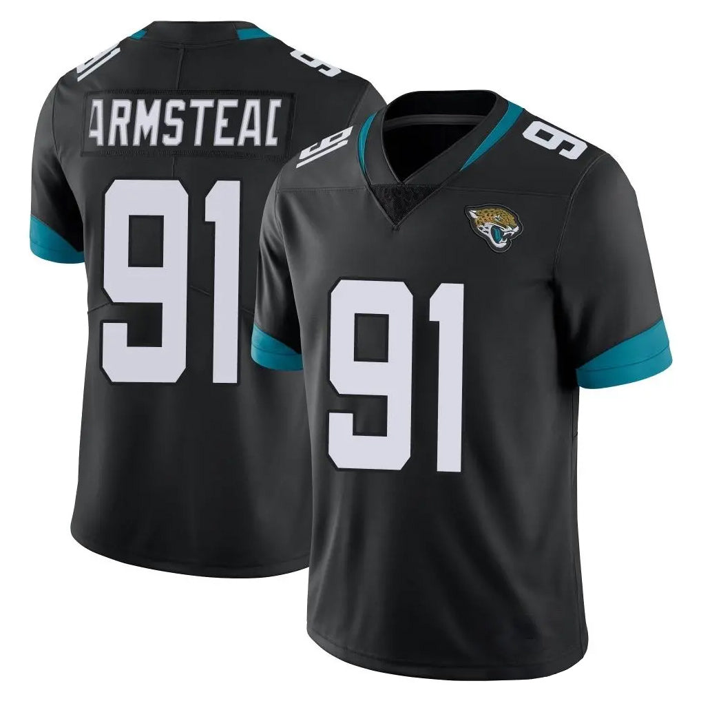 J.Jaguars #91 Arik Armstead Player Black Vapor Untouchable Limited Home Game CAdoa Stitched Jerseys