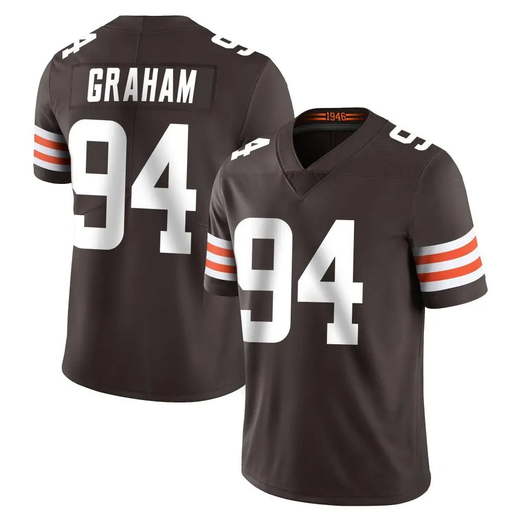 C.Browns #94 Mason Graham Player Brown Color Vapor Untouchable Limited Home Game CAdoa Stitched Jerseys