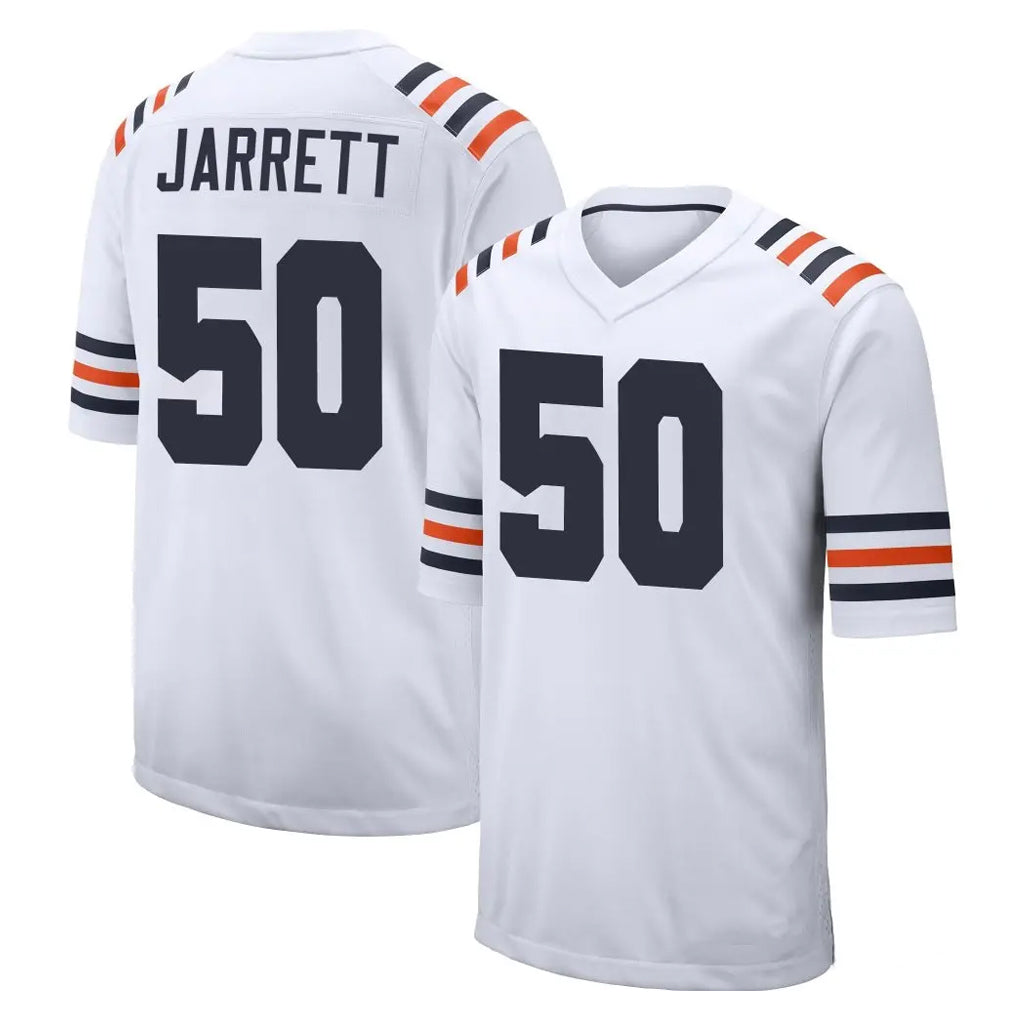 C.Bears #50 Grady Jarrett Player White Classic Home Game CAdoa Stitched Jerseys