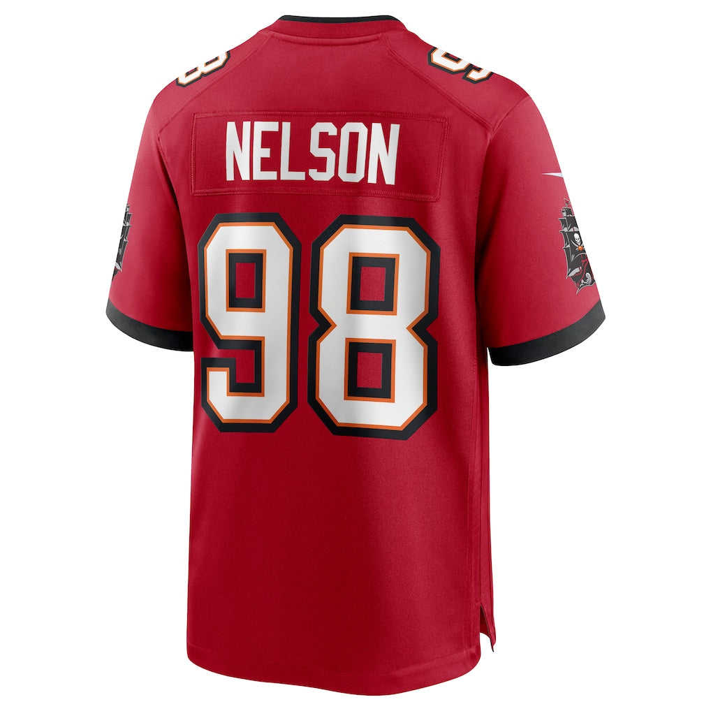 CAdoa TB.Buccaneers #98 Anthony Nelson Red Game Jersey