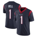 H.Texans #1 Tank Dell Player Navy Limited Vapor Untouchable Home Game CAdoa Stitched Jerseys