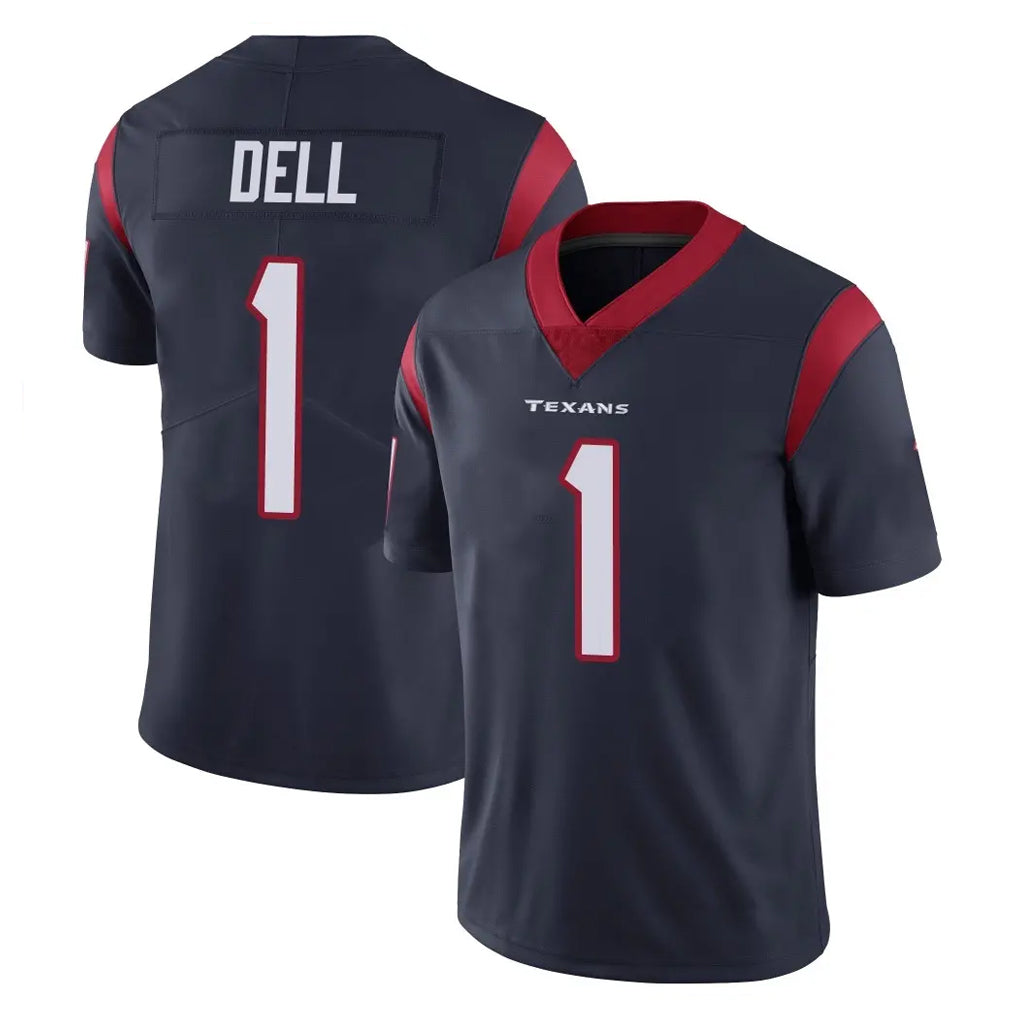 H.Texans #1 Tank Dell Player Navy Limited Vapor Untouchable Home Game CAdoa Stitched Jerseys