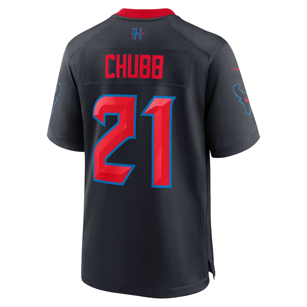 CAdoa H.Texans #21 Nick Chubb Navy Alternate 2 Game Jersey